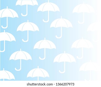 umbrella free arrangement isolated background - Vector
