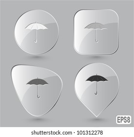 Umbrella. Glass buttons. Vector illustration.