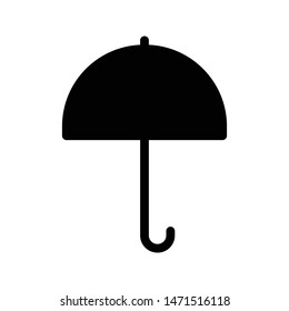 umbrella glyph flat vector icon