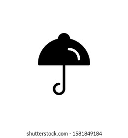 umbrella glyph icon black and white
