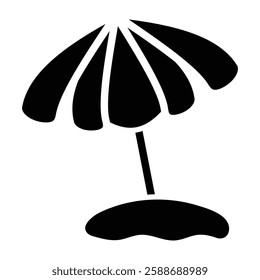 Umbrella Glyph Icon Design For Personal And Commercial Use