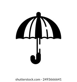 Icono de glifo de paraguas, Ilustración vectorial