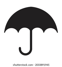 Umbrella Glyph Style vector icon which can easily modify or edit 