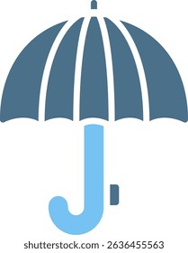 Umbrella Glyph Two Colour Icon