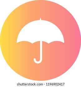 umbrella Gradient Glyph Circle Icon