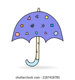 Umbrella graphic design template vector illustration isolated on white background.