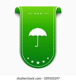 Umbrella Green Vector Icon Design