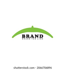 Umbrella in Green with Wide Spread Span Vector Logo