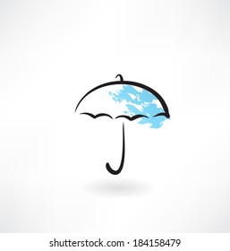umbrella grunge icon