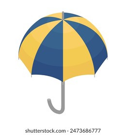 Umbrella - hand drawn isometric vector illustration.