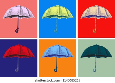 Umbrella Hand Drawn Sketch Vector Illustration Sketch