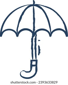 Umbrella hand drawn vector illustration