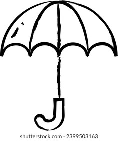 Umbrella hand drawn vector illustration