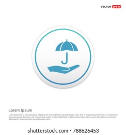 Umbrella in hand icon Background icon template