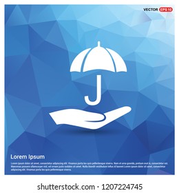 Umbrella in hand icon - Free vector icon