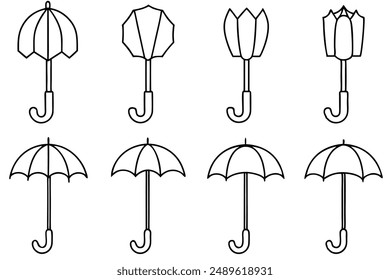 Umbrella Handle line art visualization skill detail