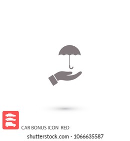 umbrella in his hand icon