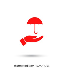 umbrella in his hand icon