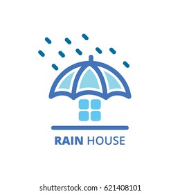 Umbrella House Protection Logo Design