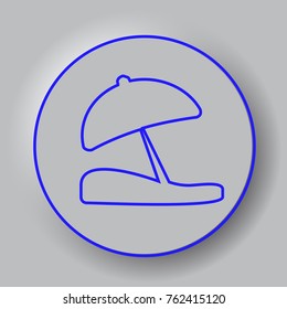 umbrella icon 3d, for Internet icon and application icon. Vector eps 10.