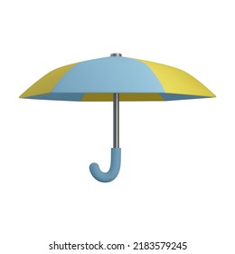 Umbrella icon in 3d trendi style isolated on a white background. Vector illustration of an autumn object