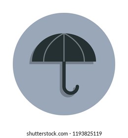umbrella icon in badge style. One of web collection icon can be used for UI, UX