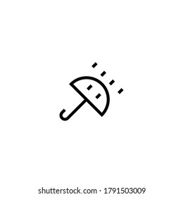 Umbrella icon  in black line style icon, style isolated on white background