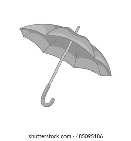 Umbrella icon in black monochrome style on a white background vector illustration
