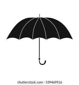 Umbrella icon in black style isolated on white background. England country symbol stock vector illustration.