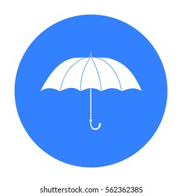 Umbrella icon in black style isolated on white background. England country symbol stock vector illustration.