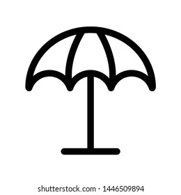 umbrella icon black vector icon  