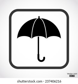 umbrella icon - black vector illustration