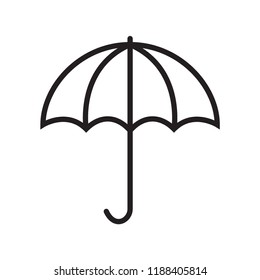 Umbrella. Icon. Black and white vector illustration.