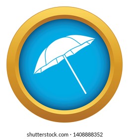 Umbrella icon blue vector isolated on white background for any design