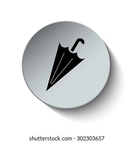 Umbrella icon. Button. Vector illustration
