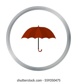 Umbrella icon in cartoon style isolated on white background. England country symbol stock vector illustration.