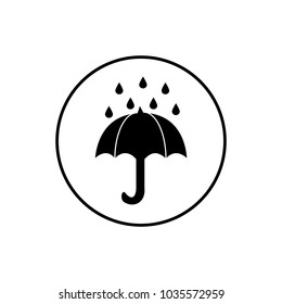 Umbrella icon in circle