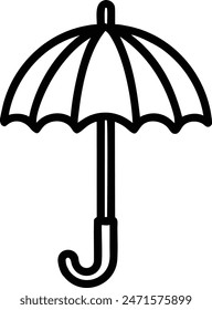 Regenschirm-Symbol vollständig editierbare Farbe