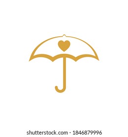 Umbrella icon design template vector isolated illustration