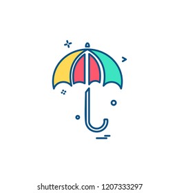 Umbrella icon design vector 