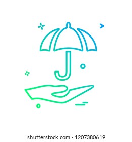 Umbrella icon design vector