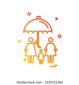 Umbrella icon design vector