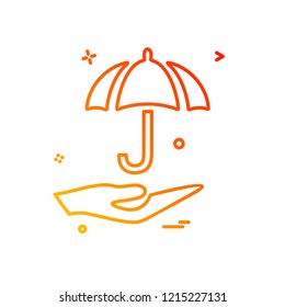 Umbrella icon design vector