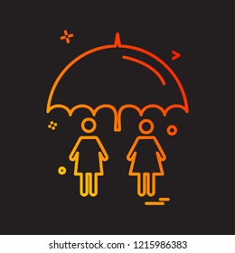 Umbrella icon design vector