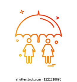 Umbrella icon design vector