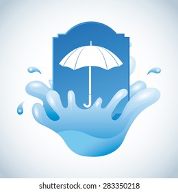 umbrella icon design, vector illustration eps10 graphic 