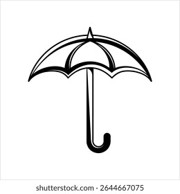 Design De Ícone De Guarda-Chuva, Rótulo De Aviso Para Ilustração De Arte Vetorial De Embalagem