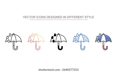 Umbrella icon design with white background stock illustration