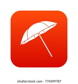 Umbrella icon digital red for any design isolated on white vector illustration