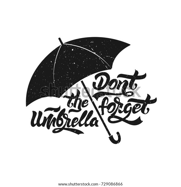 傘のアイコン 傘を忘れるな グランジと文字と傘 のベクター画像素材 ロイヤリティフリー